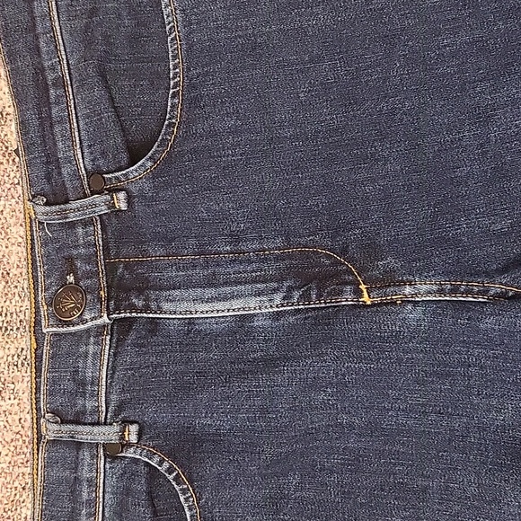 Rag & Bone High Rise Slim Straight Leg Jeans in Dark Paz - Picture 5 of 10